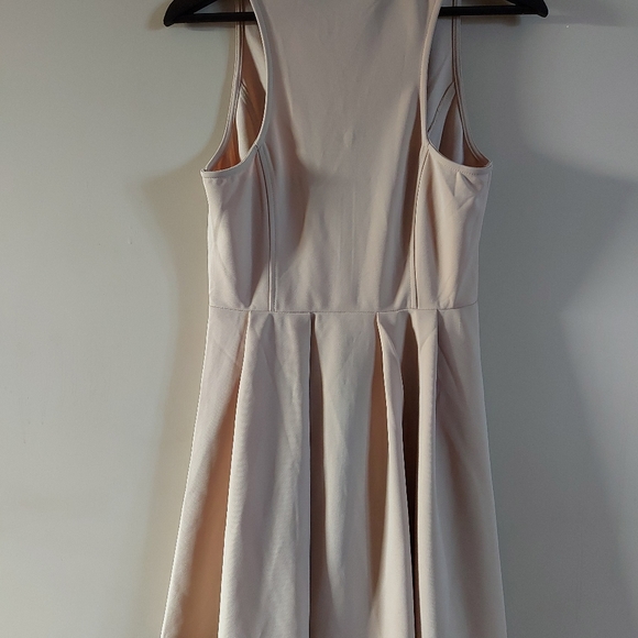 Dirty Ballerina full zip faux leather detail sleeveless dress cream size medium - Picture 5 of 6